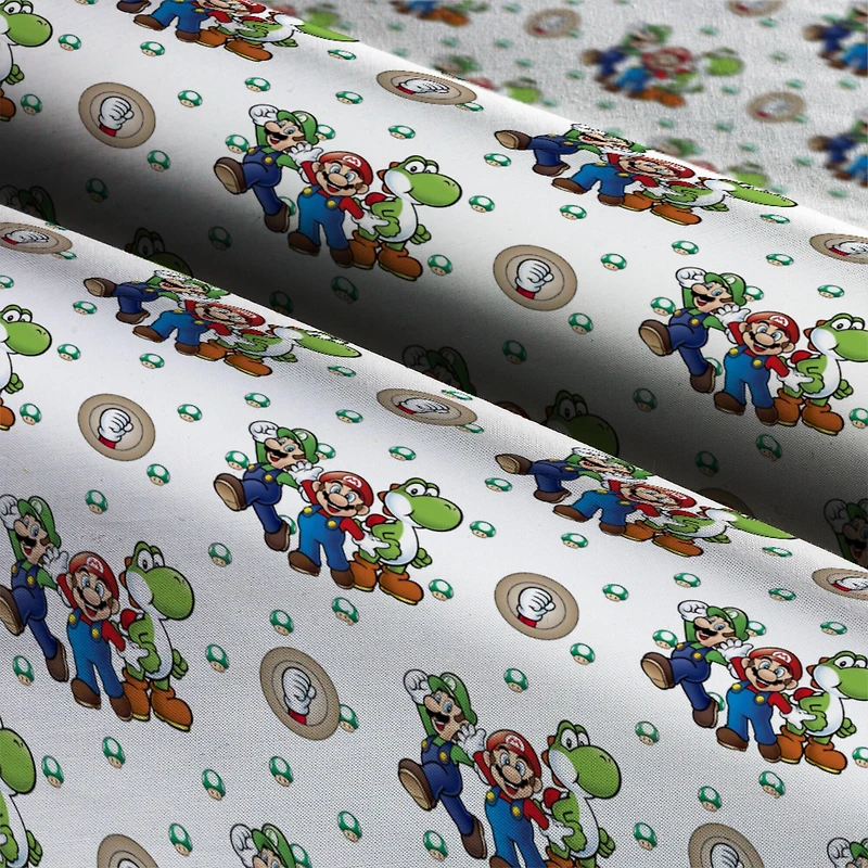 Nintendo® Mario, Luigi & Yoshi Cotton Fabric 