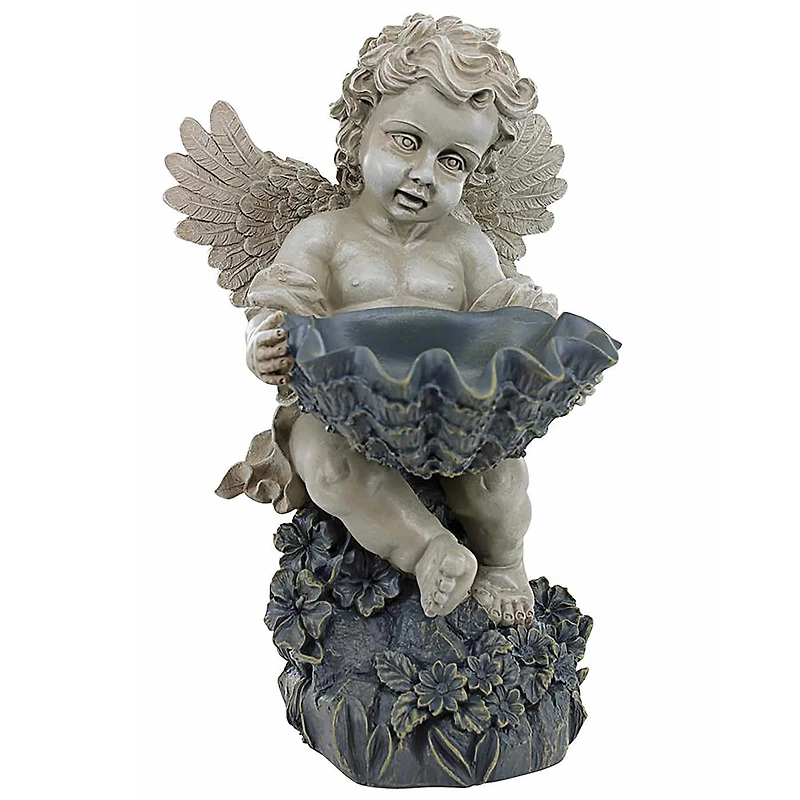 Design Toscano 14.5" Heavenly Offering Cherub Garden Statue