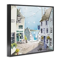 Stupell Industries Coastal Town Seaport Sailboats Framed Giclee Art