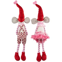 20" Mice with Heart Pillows Valentine's Day Figures Set