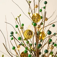 Glitzhome® 21" Lighted St. Patrick's Gold Coin Table Tree