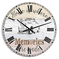 Designart 'Farmhouse Moment Truck Farmhouse Wall Clock