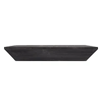 Small Black Wedge Wood Floating Wall Shelf