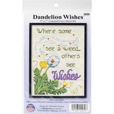 Design Works™ Dandelion Wishes Counted Cross Stitch Kit
