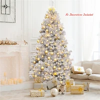 7.5ft. Unlit Silver Tinsel Artificial Christmas Tree