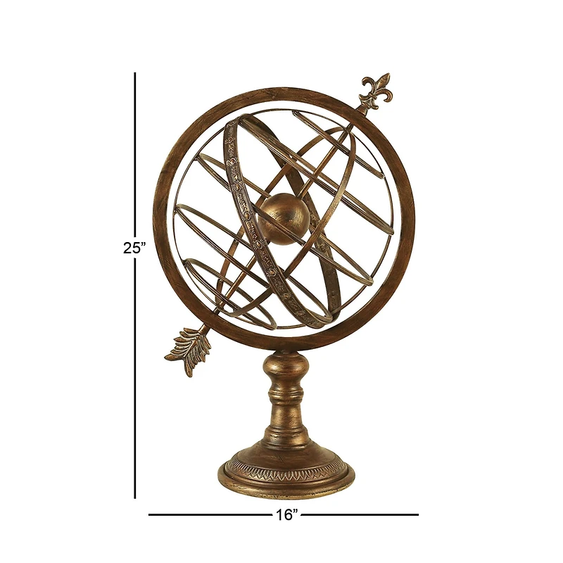 25" Brass Iron Traditional Globe