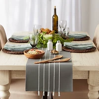 DII® 108" Striped Tassel Table Runner