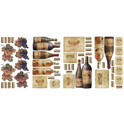 RoomMates Wine Tasting Peel & Stick Wall Decals