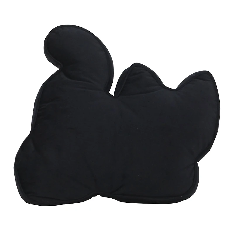 17" Glittery Black & Silver Skeleton Cat Accent Pillow by Ashland®