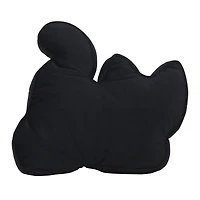 17" Glittery Black & Silver Skeleton Cat Accent Pillow by Ashland®