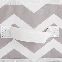 DII® 11" Gray Chevron Square Bin Set, 2ct.