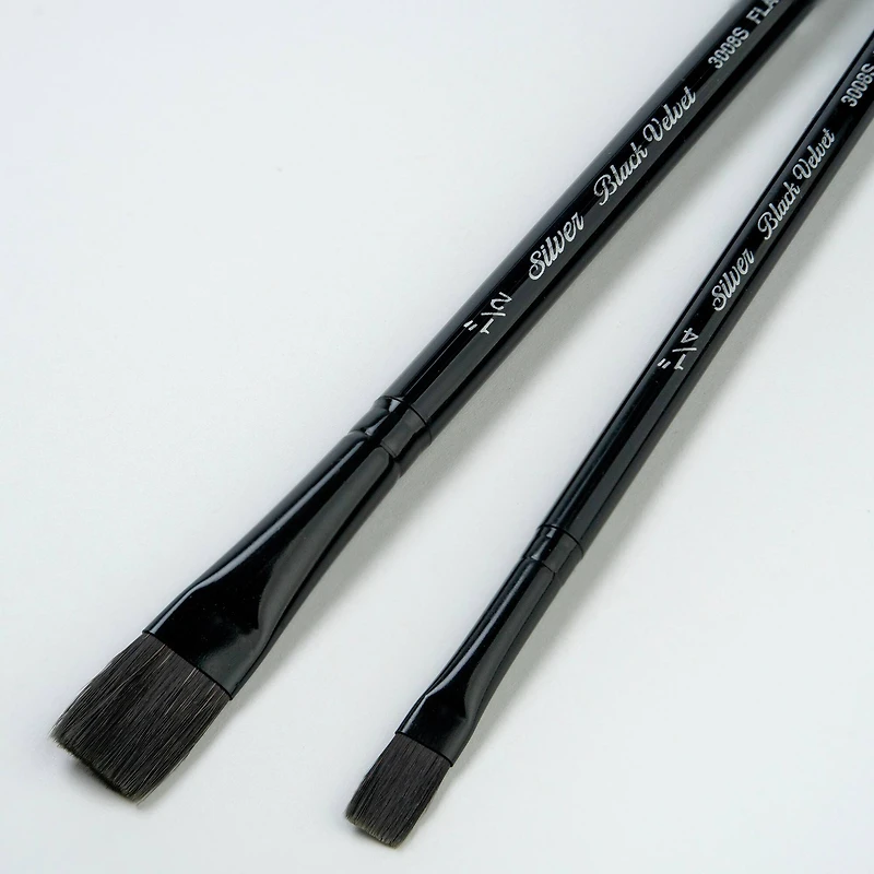 Silver Brush Limited Black Velvet® Square Wash Brushes Set