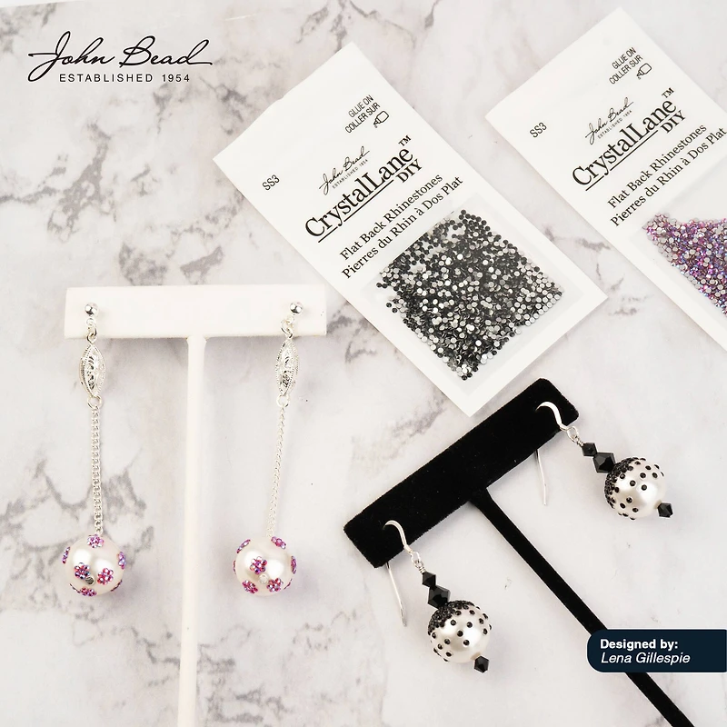 John Bead Crystal Lane SS16 Metallic Glass Round Flatback Rhinestones