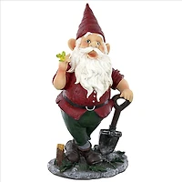 Design Toscano® 15.5" Birdy and Spader the Garden Gnome Statue