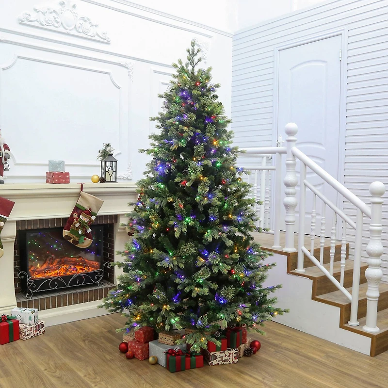 7.5ft. Pre-Lit Hunter Spruce Artificial Christmas Tree, Color Changing LED Lights by Ashland®