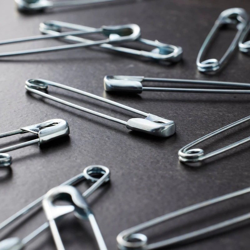 12 Packs: 50 ct. (500 total) 2" Silver Quilter's Safety Pins by Loops & Threads™