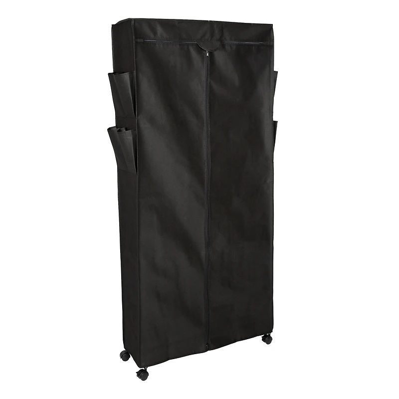 Honey Can Do Black 30 Pair Rolling Shoe Rack & Shoe Rack Cover