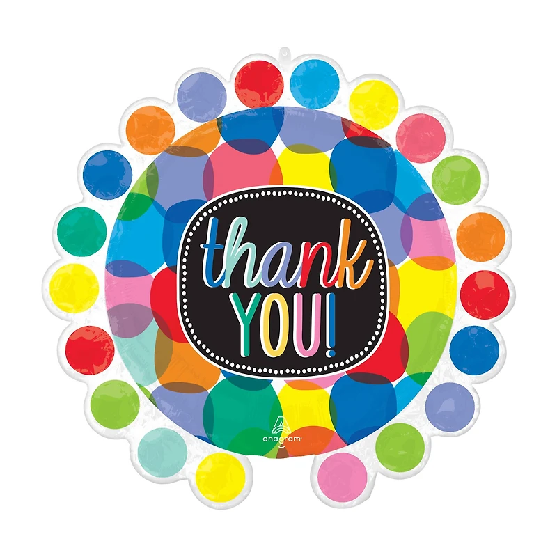 SuperShape® 26" Bubbly Thank You Foil Balloon