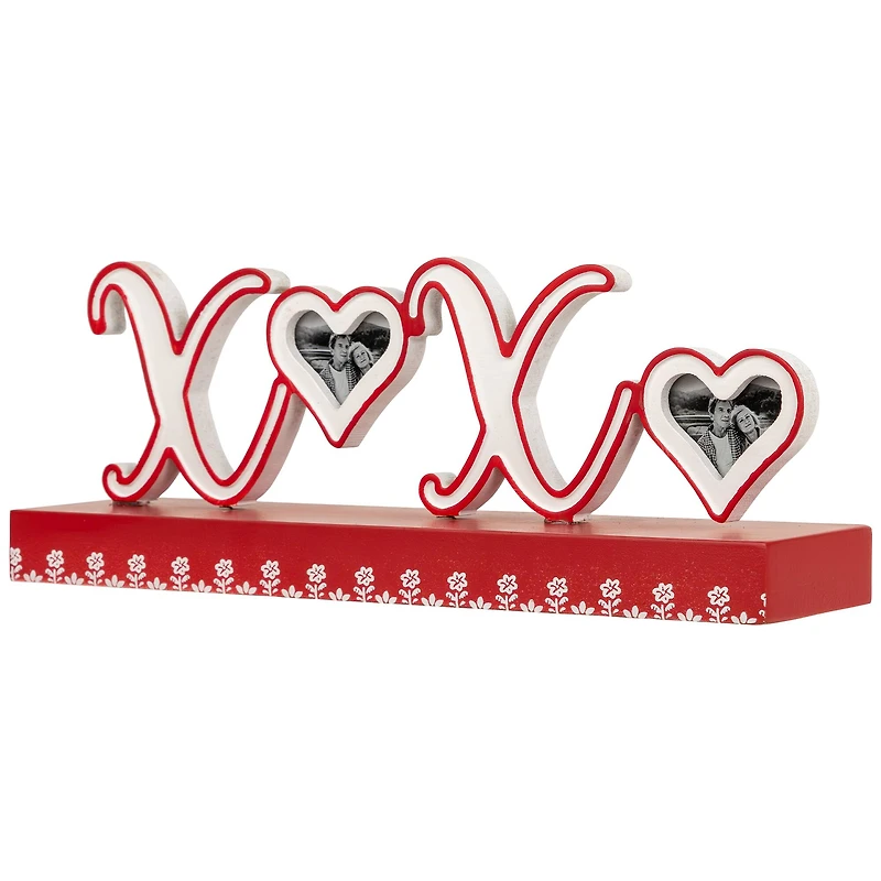12" Valentine's Day Heart & Floral "XOXO" Photo Frame 