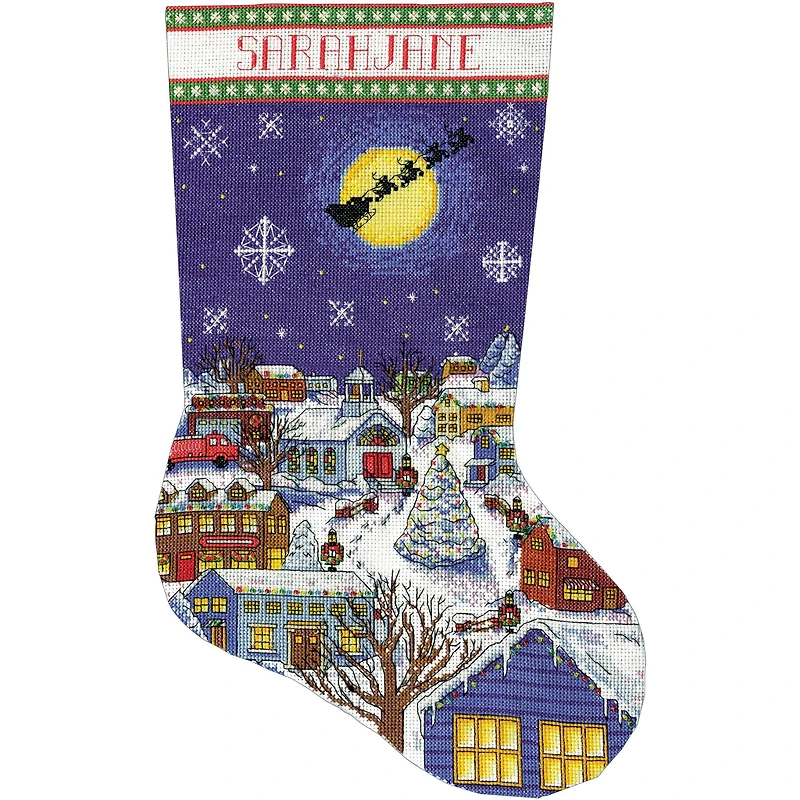 Design Works Christmas Eve Counted Cross Stitch Stocking Kit