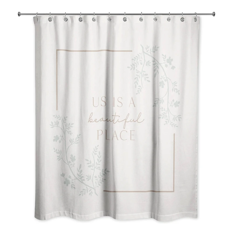 Us Beautiful Place 71" x 74" Shower Curtain