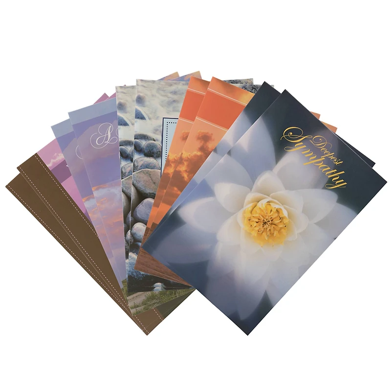 JAM Paper 4" x 6" Assorted Deepest Sympathy Cards & Envelopes, 10ct.