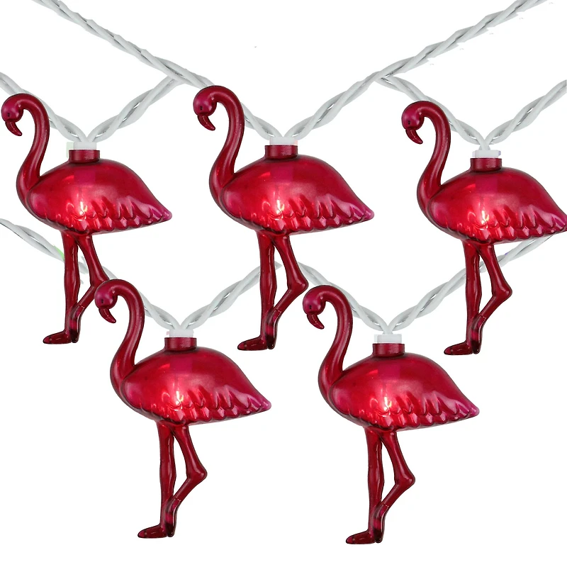10ct. Pink Flamingo Summer Patio String Lights