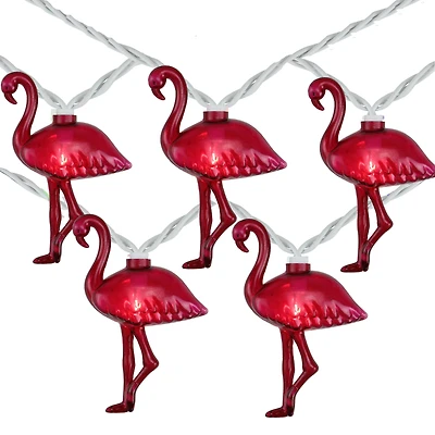 10ct. Pink Flamingo Summer Patio String Lights