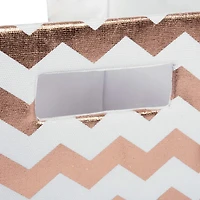 DII® 11" Trapezoid Polyester Chevron Storage Bin