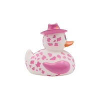 Assorted 4" Cow Print Rubber Duck with Hat, 1pc. by Fab Finds