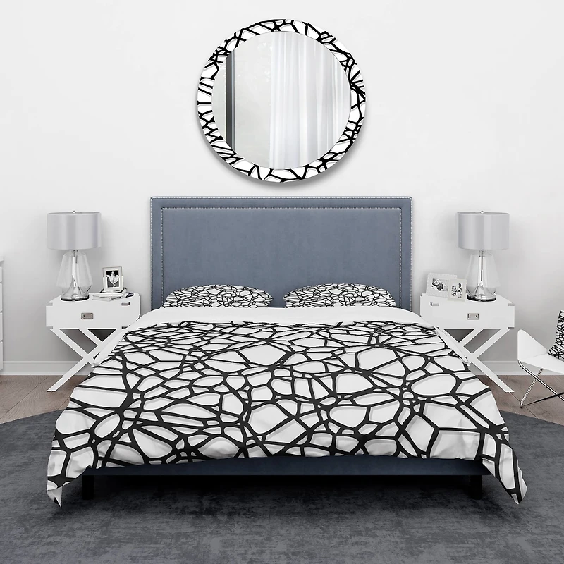 Designart 'Abstract Mosaic Pattern' Modern & Contemporary Bedding Set - Duvet Cover & Shams