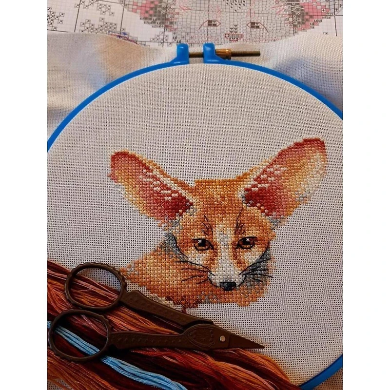 MP Studia Fennec Fox Family Cross Stitch Kit