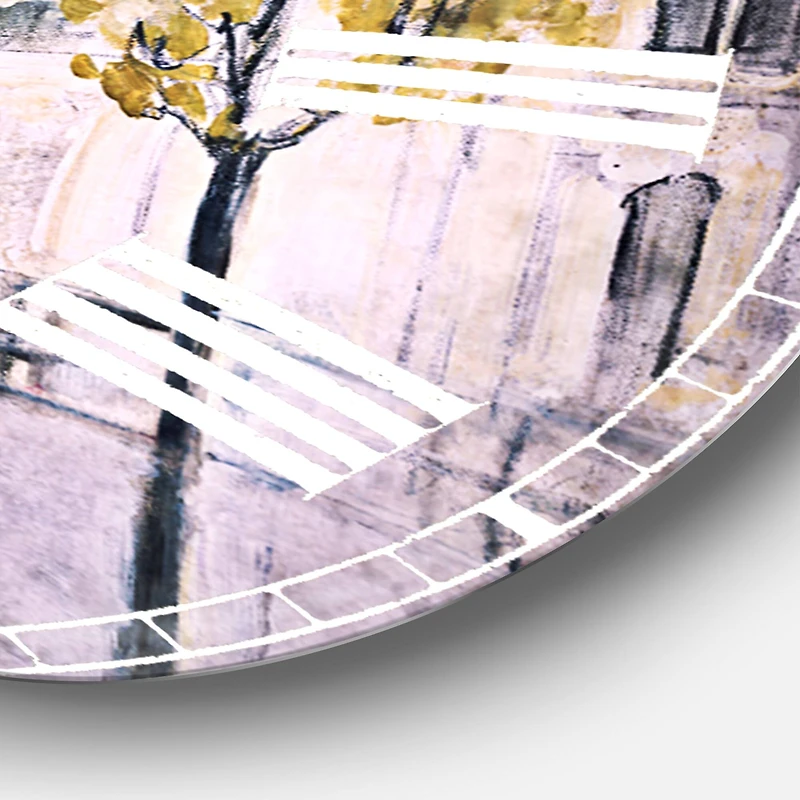 Designart 'Love In Paris I French Country Wall Clock