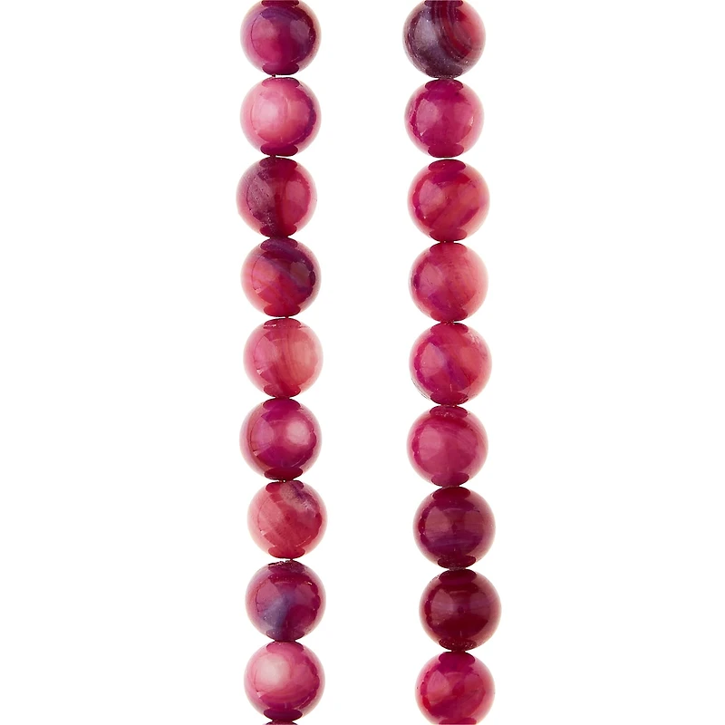 Amethyst Shell Round Beads, 8mm by Bead Landing™