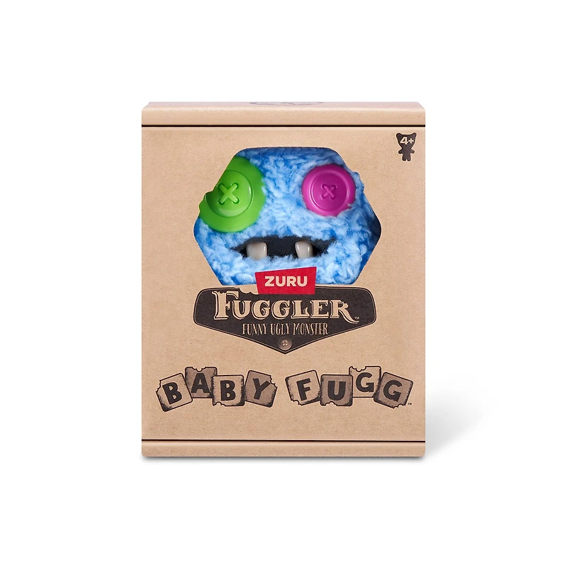 Fuggler™ Baby Fugg™ 3.5" Blue SasQuoosh Funny Ugly Monster Soft Plush