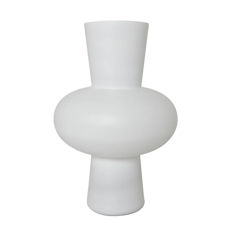 White Glass Trumpet Vase Set