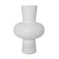 White Glass Trumpet Vase Set