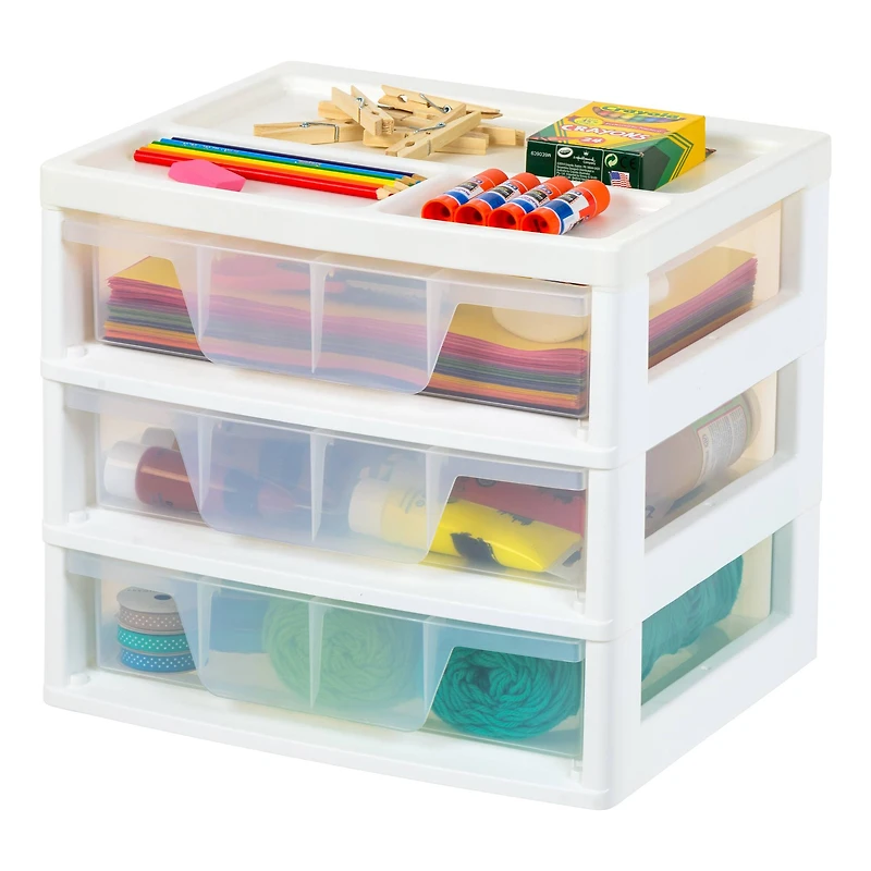 IRIS 13" Clear Tabletop Storage Drawers
