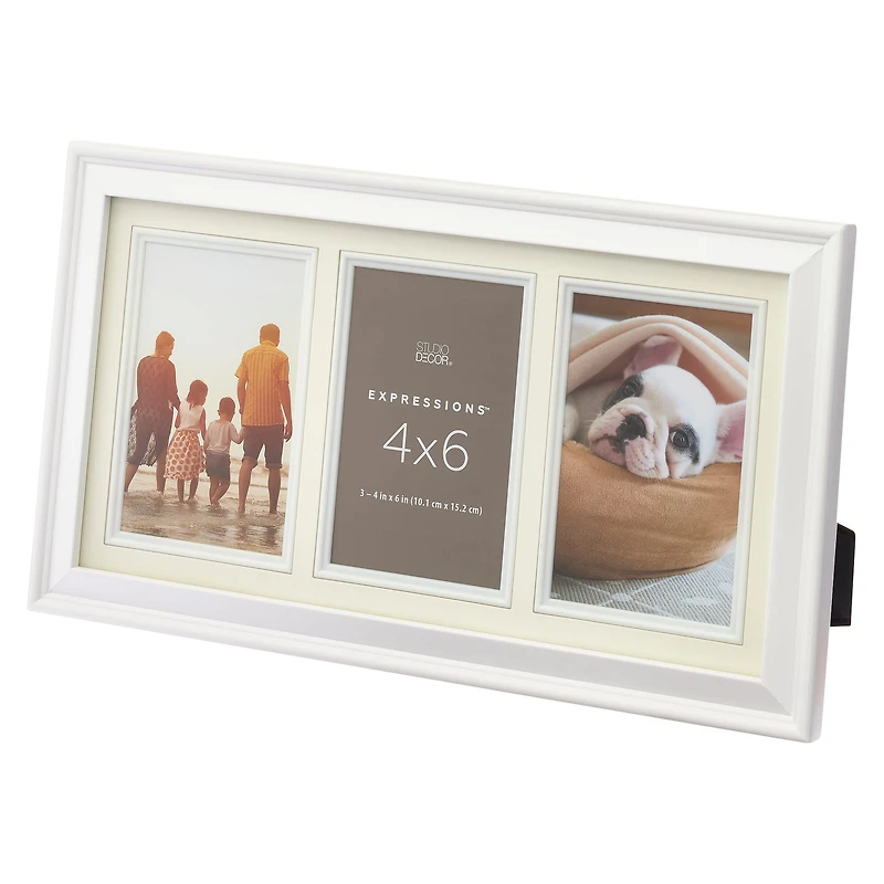 Expressions™ 3 Opening 4" x 6" White Collage Frame by Studio Décor®