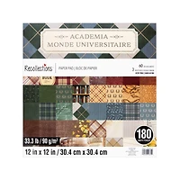 12" x 12" Academia Paper Pad by Recollections™, 180 Sheets