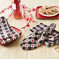 DII® Hearts Dobby Check Napkins, 6ct.
