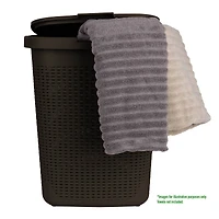 Mind Reader 21'' Hamper Laundry Basket with Cutout Handles