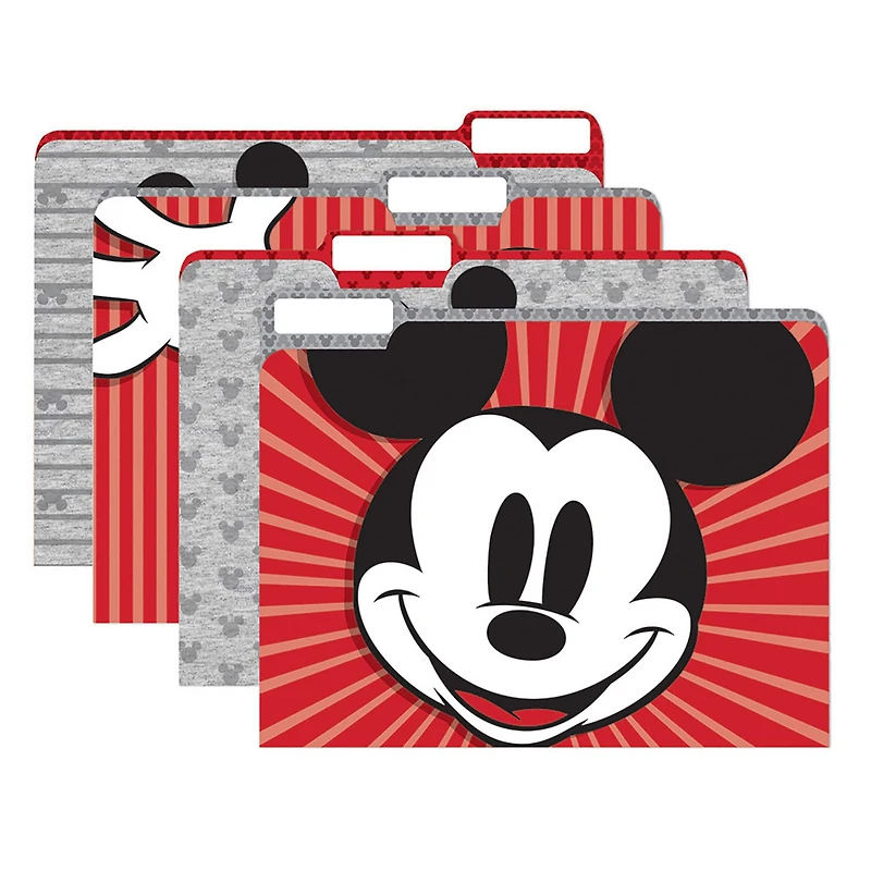 EUREKA® Mickey Mouse Throwback File Folders, 6 Packs of 4