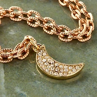 Charmalong™ 14K Gold-Plated Pavé Moon Charm by Bead Landing™