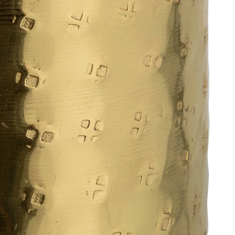 Hello Honey® Antique Gold Hammered Metal Taper Candle Holder Set