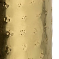 Hello Honey® Antique Gold Hammered Metal Taper Candle Holder Set