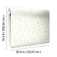 RoomMates Gold Twinkle Little Star Peel & Stick Wallpaper