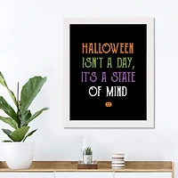 Halloween is a State of Mind White Framed Canvas Wall Art