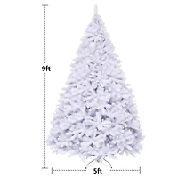 Costway 9ft. Unlit White Pine Artificial Christmas Tree