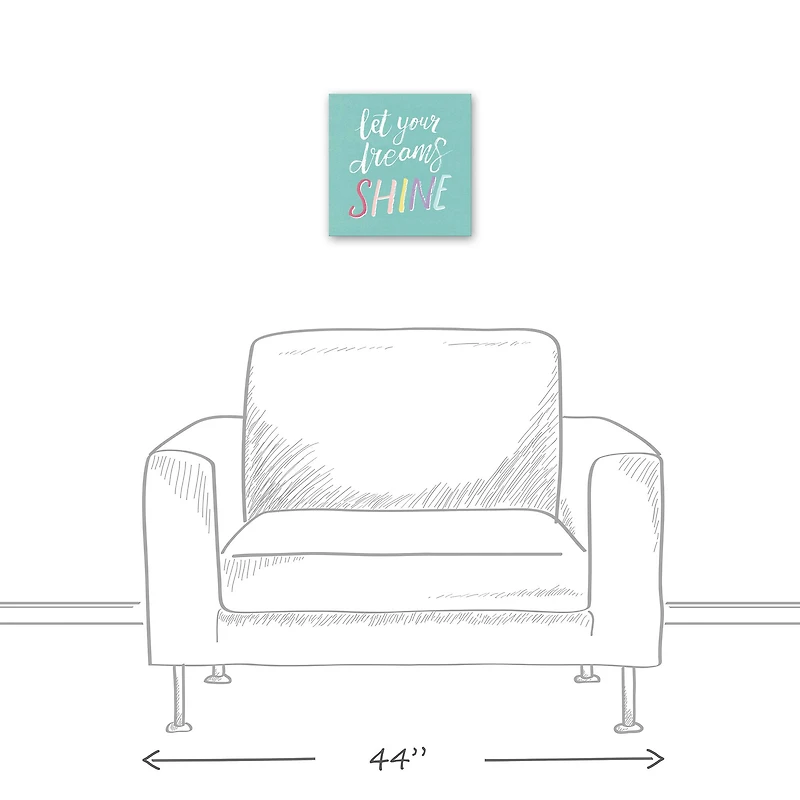 Let Your Dreams Shine 12" x 12" Canvas Wall Art